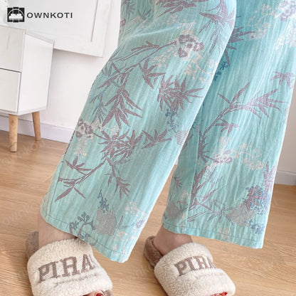 Cotton Gauze Plus Size Bamboo Pajama Set