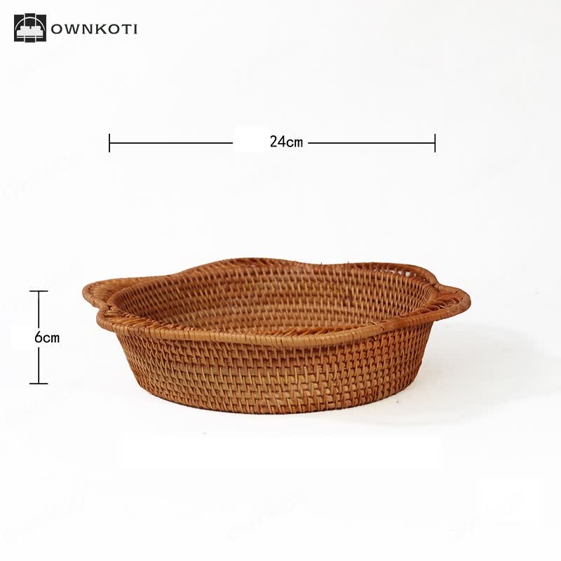 Rattan Woven Fruit Bread Storage Basket