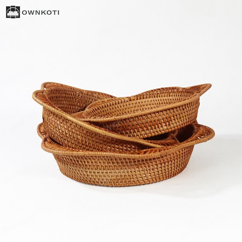 Rattan Woven Fruit Bread Storage Basket