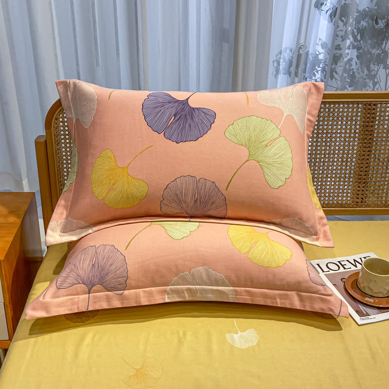 Pastoral Ginkgo Leaf Brushed Cotton  Bedding