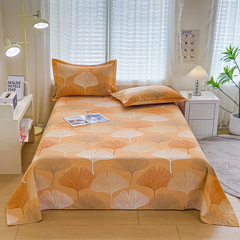 Brushed Cotton Vintage Ginkgo Leaf  Bedding