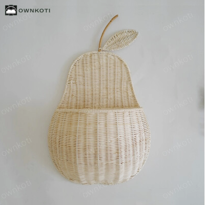 Rattan Woven Fruit Shaped Wall Basket