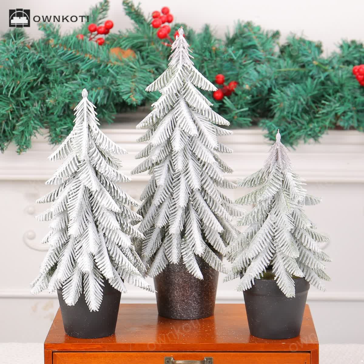 Snow Christmas Tree Potted Home Decoration