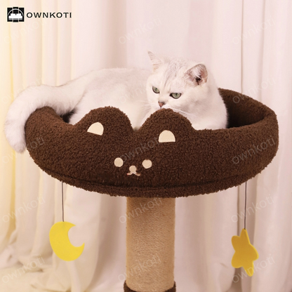 Cartoon Vertical Cat Scratching Post Bed