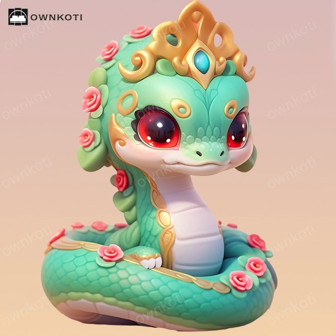 Year of the Snake Mascot Resin Ornament