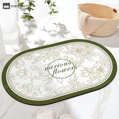 Anti-slip Refresh Floral Bath Mat