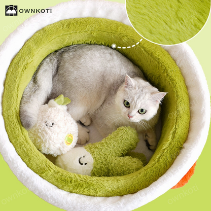 Warm Fleece Closed Saucepan Pet Bed