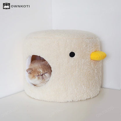 Cute Plush Winter Warm Pet Bed