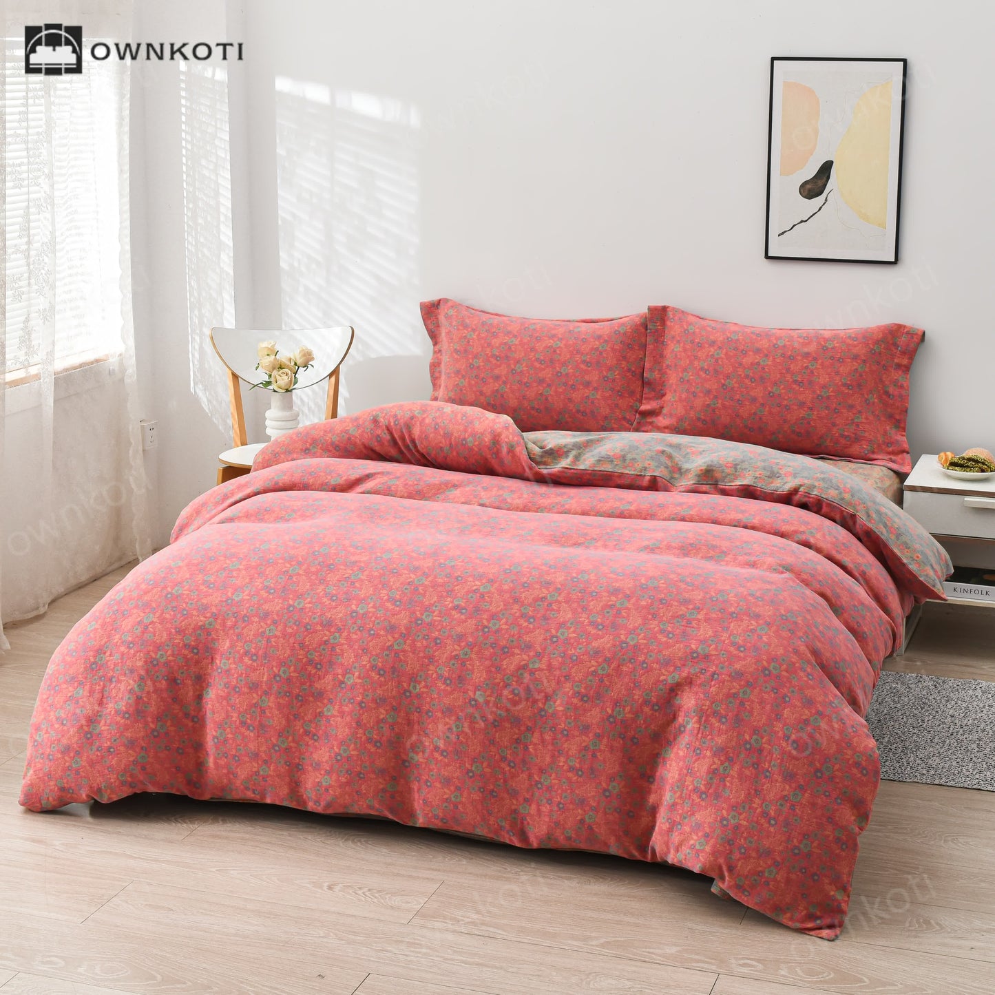 Pastoral Cotton Duvet Cover Bedding Set (4PCS)