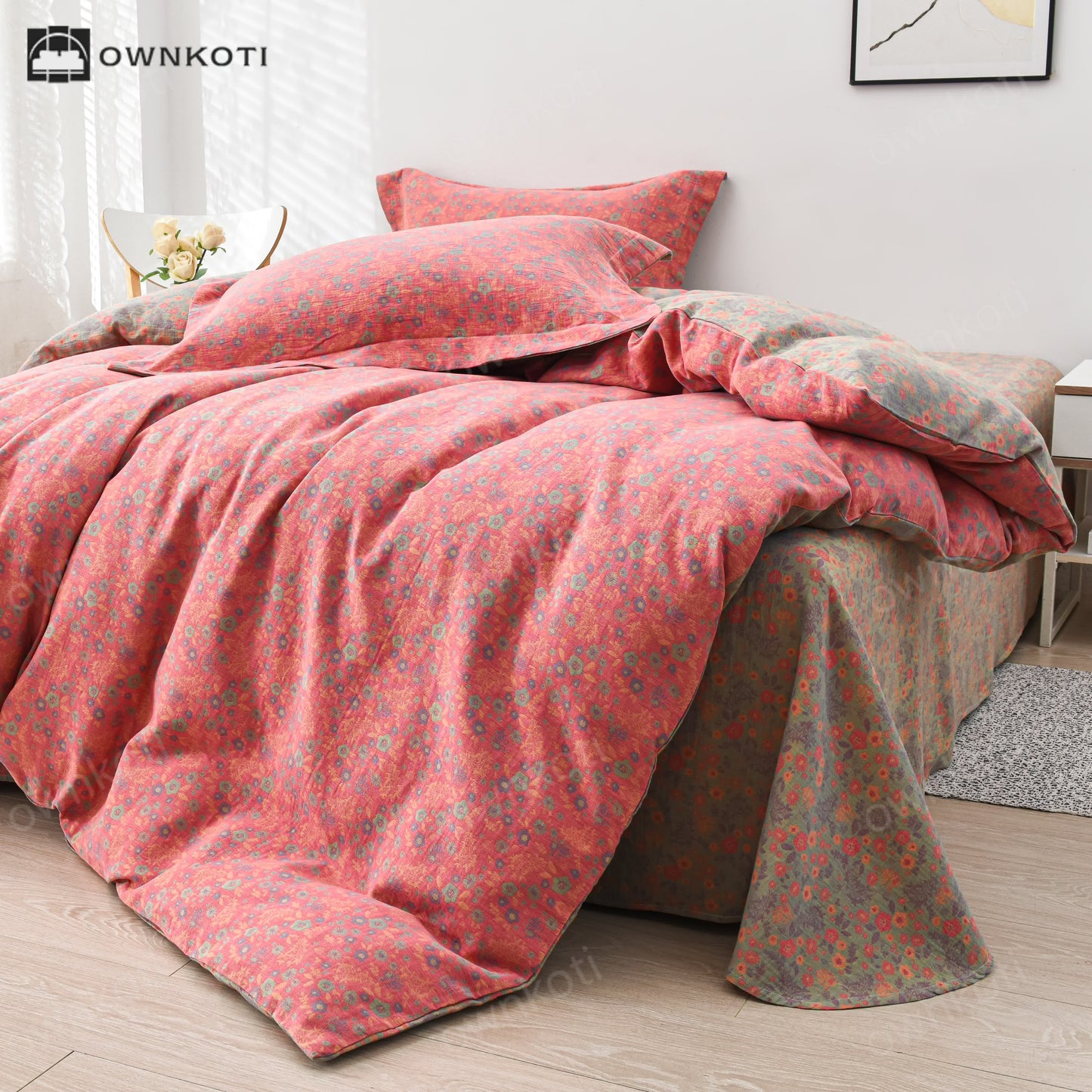 Pastoral Cotton Duvet Cover Bedding Set (4PCS)