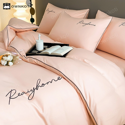 Simple Breathable Duvet Cover Bedding Set (4PCS)