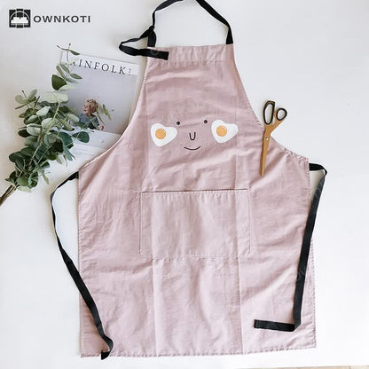 Fried Egg Smile Waterproof Parent-child Apron