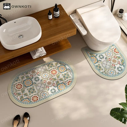 Vintage Water-absorbent Diatom Mud Bath Rug