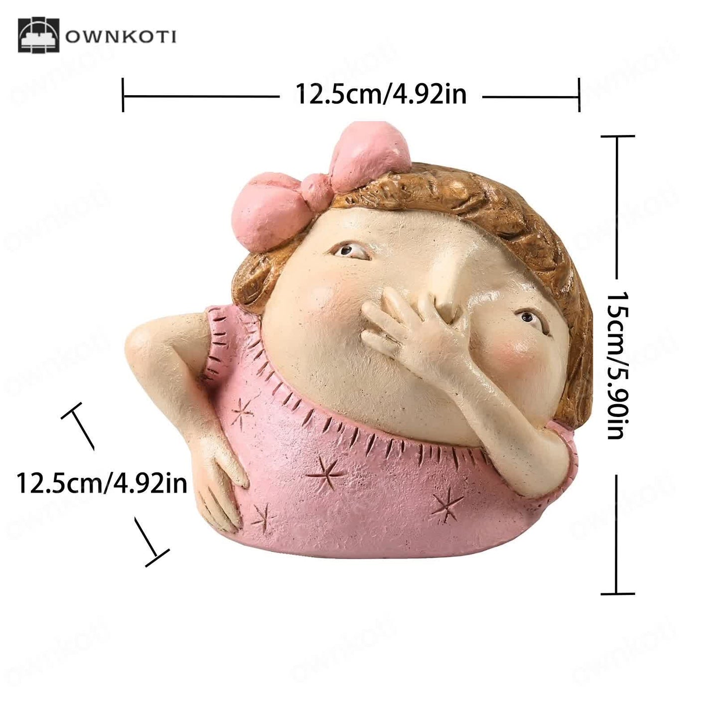 Pinching Nose Statue Resin Ornament