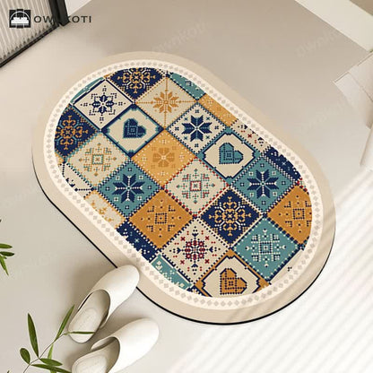 Vintage Diatom Mud Water-absorbent Bath Mat