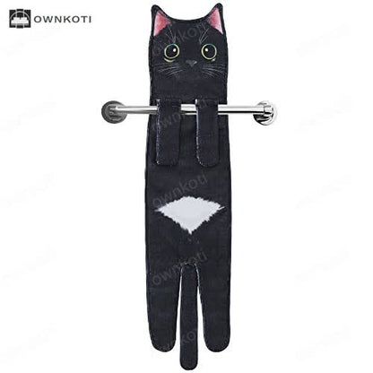 Cat Hangable Kitchen Bathroom Hand Towel