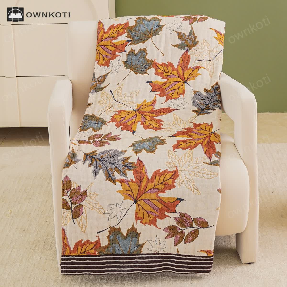 Cotton Gauze Maple Leaf Breathable Quilt