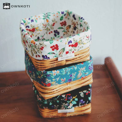 Handmade Fabric Rural Storage Basket