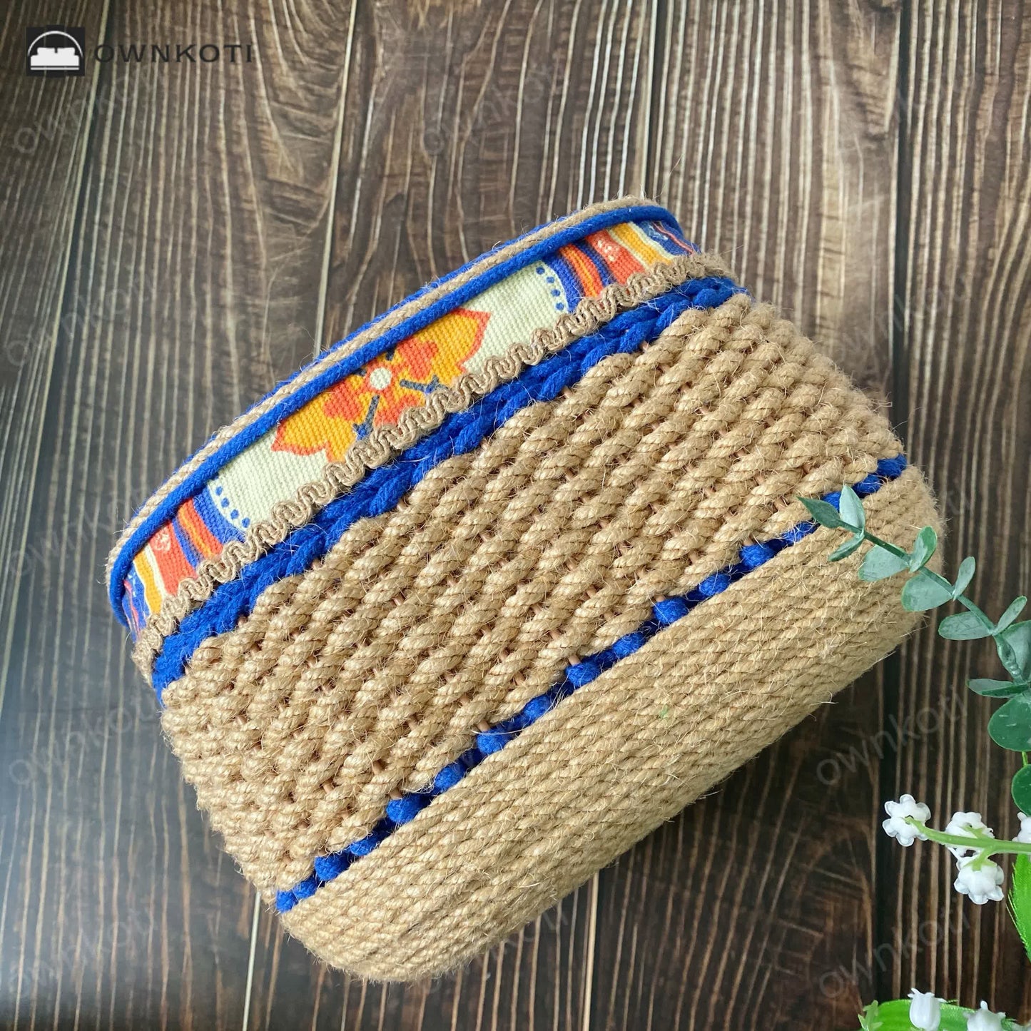 Exotic Style Handmade Tabletop Storage Basket