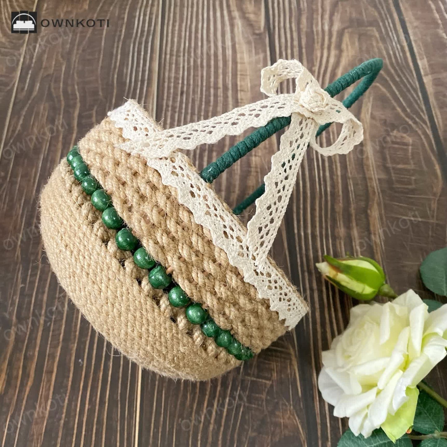 Sunflower Handmade Tabletop Storage Basket