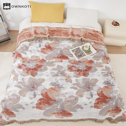 Blooming Flower Reversible Cotton Gauze Quilt