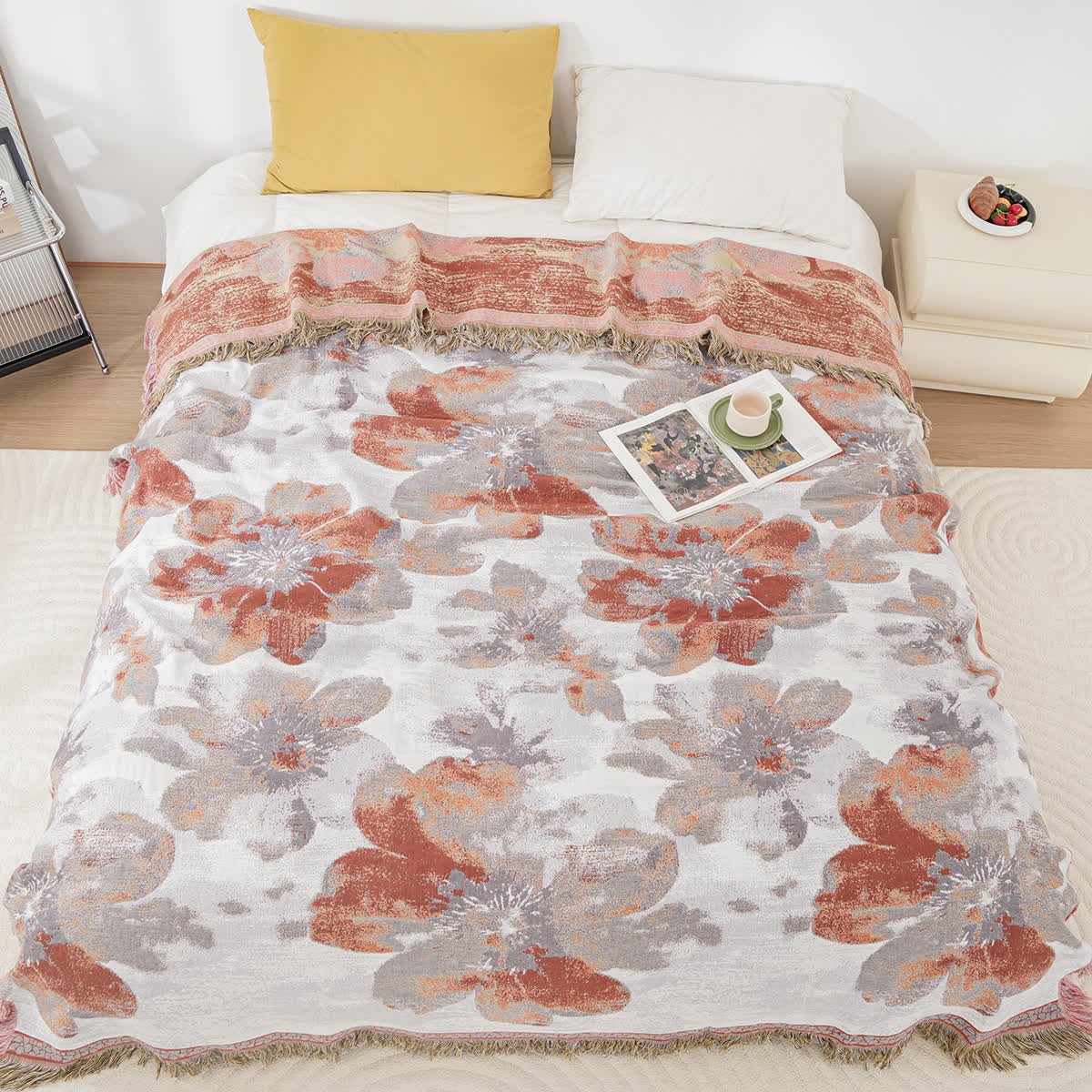 Blooming Flower Reversible Cotton Gauze Quilt