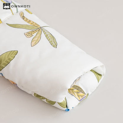 Floral Portable Pillow Quilt with Sleeves