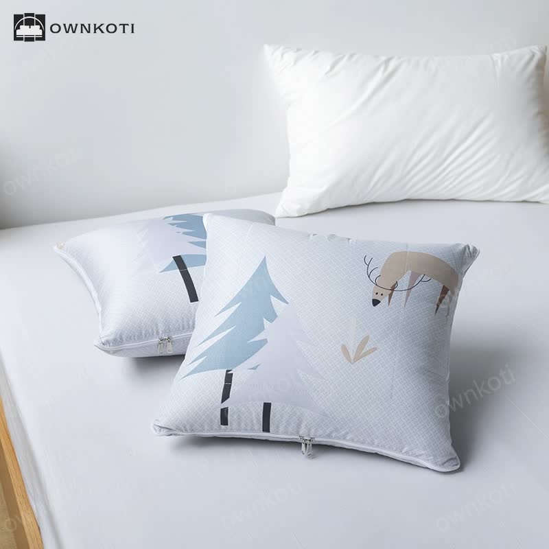 Functional Portable Pillow Quilt With Sleeves