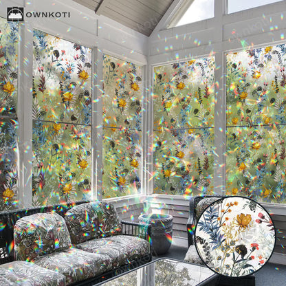 Pastoral Non-Adhesive Static Glass Window Cling