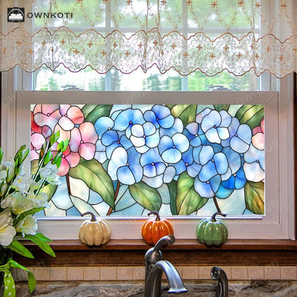 Removable Non-Adhesive Stained Glass Window Film