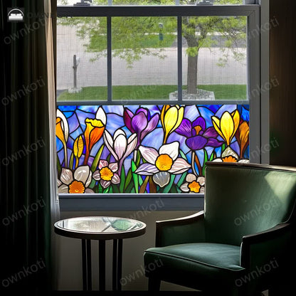 Removable Stained Glass Window Decorative Film