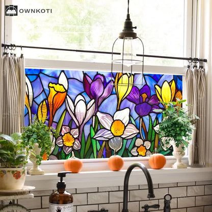 Removable Stained Glass Window Decorative Film