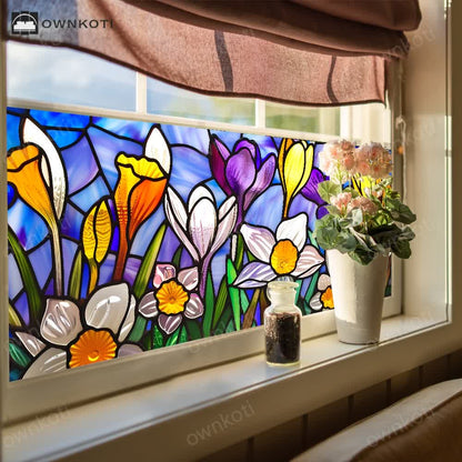 Removable Stained Glass Window Decorative Film