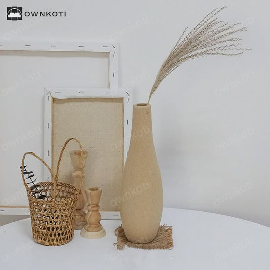 Simple Style Wooden Dried Flower Vase