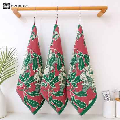 Cotton Gauze Floral Soft Kitchen Towel