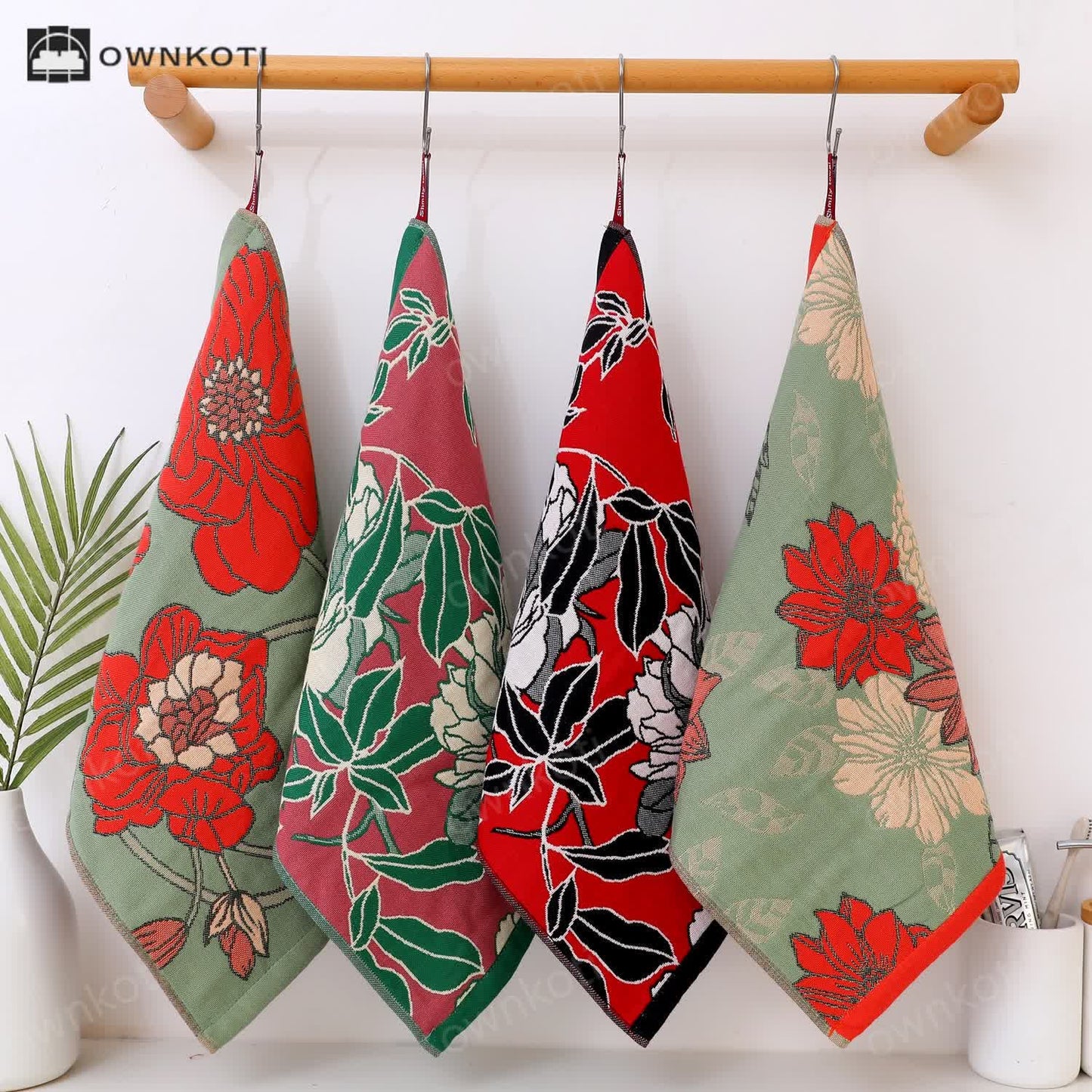 Cotton Gauze Floral Soft Kitchen Towel