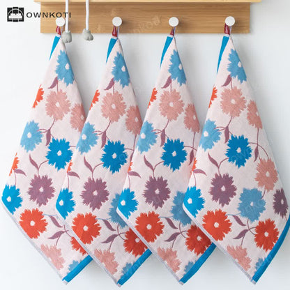 Cotton Gauze Soft Floral Kitchen Towel