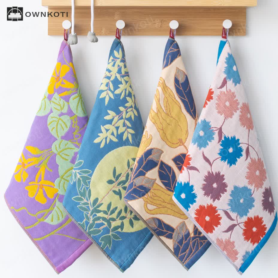 Cotton Gauze Soft Floral Kitchen Towel