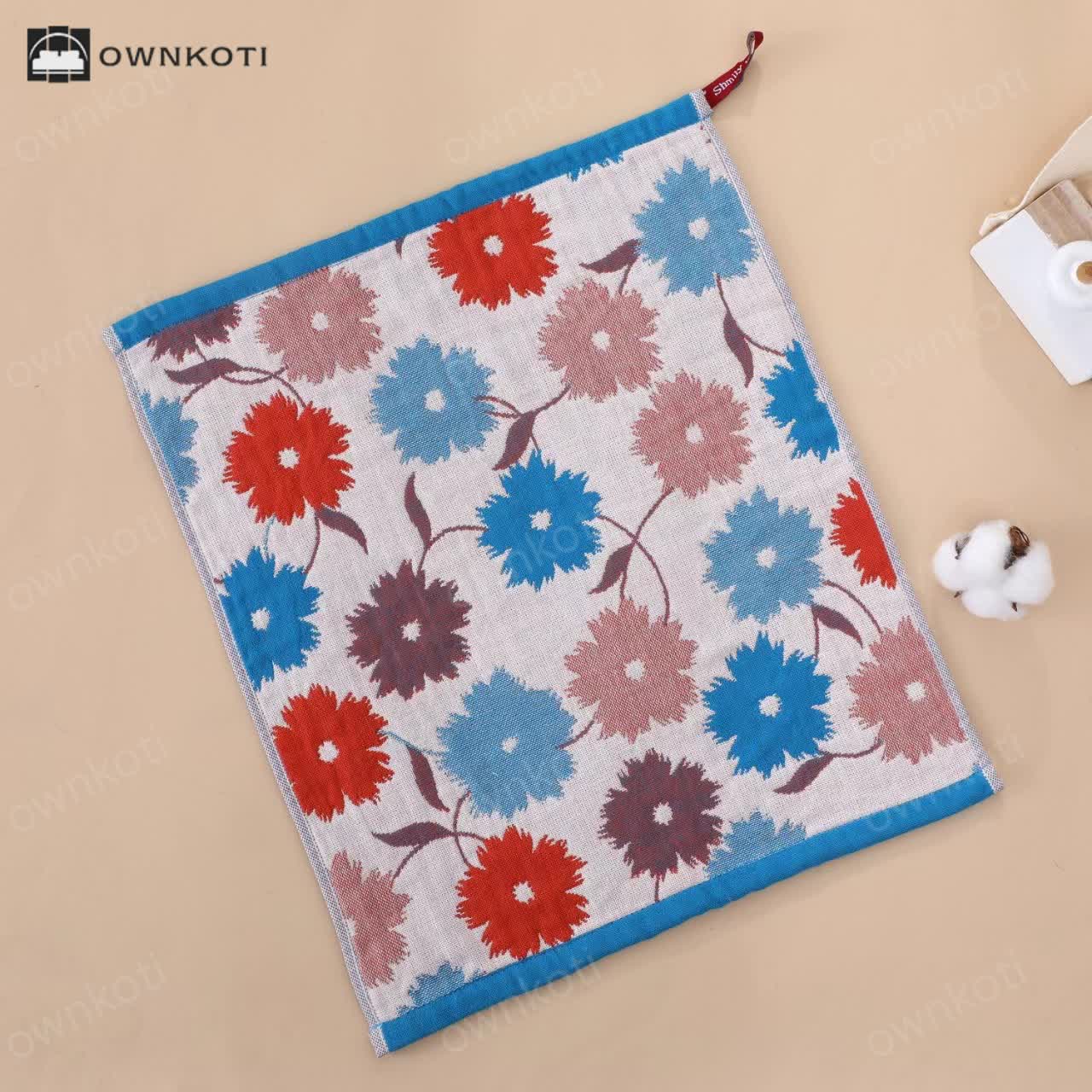 Cotton Gauze Soft Floral Kitchen Towel