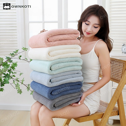 Solid Color Soft Absorbent Bath Towel