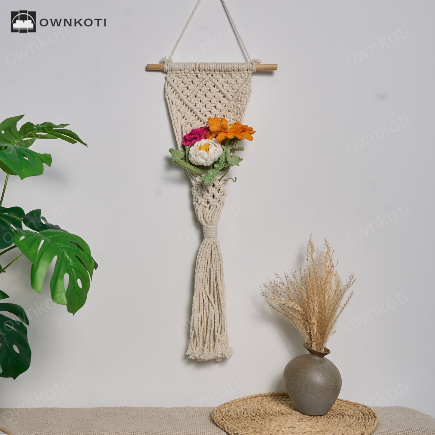 Hand-crochet Bouquet Home Decor Ornaments(5PCS)