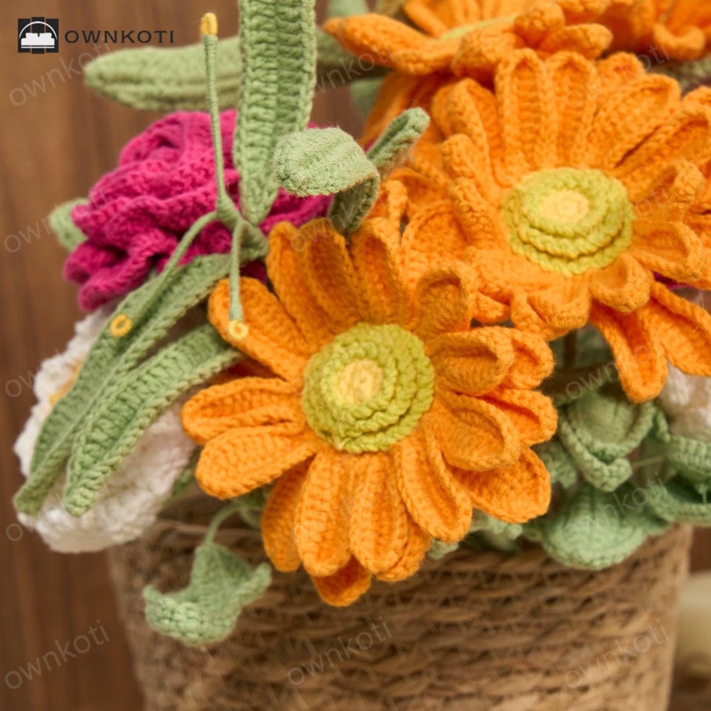 Handmade Knitted Bouquet Home Decoration(12PCS)