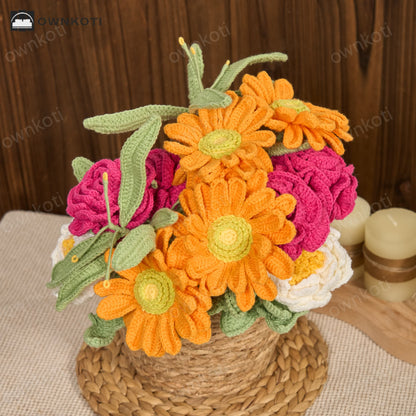 Handmade Knitted Bouquet Home Decoration(12PCS)