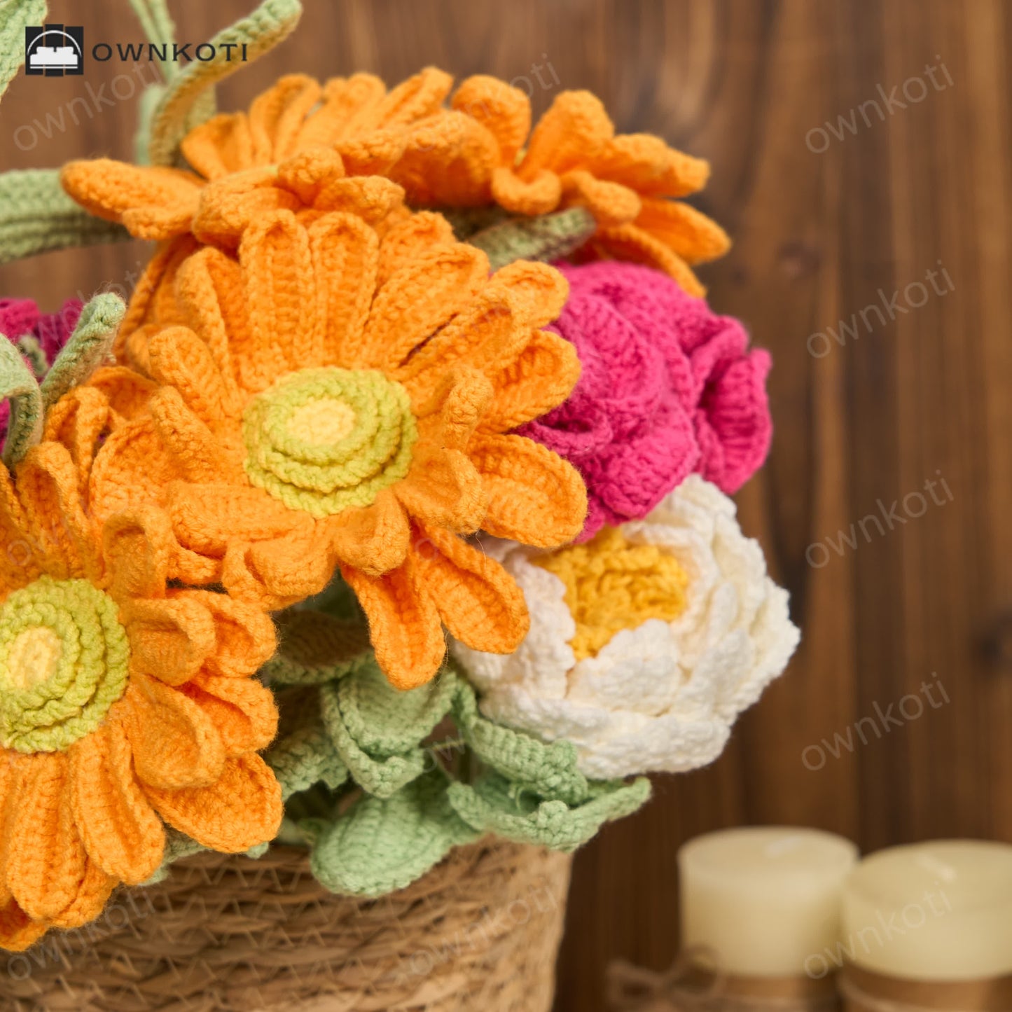 Handmade Knitted Bouquet Home Decoration(12PCS)