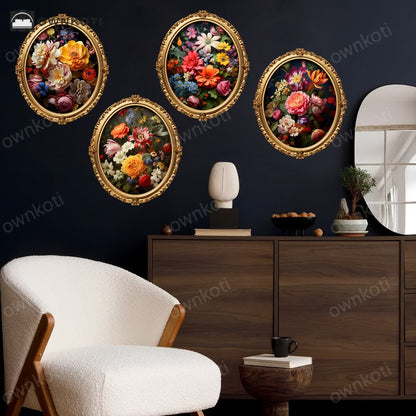 Vintage Flowers Self-Adhesive Wall Stickers