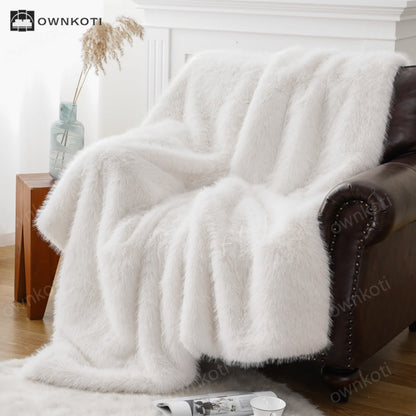 Faux Fur Thick Warm Throw Blanket