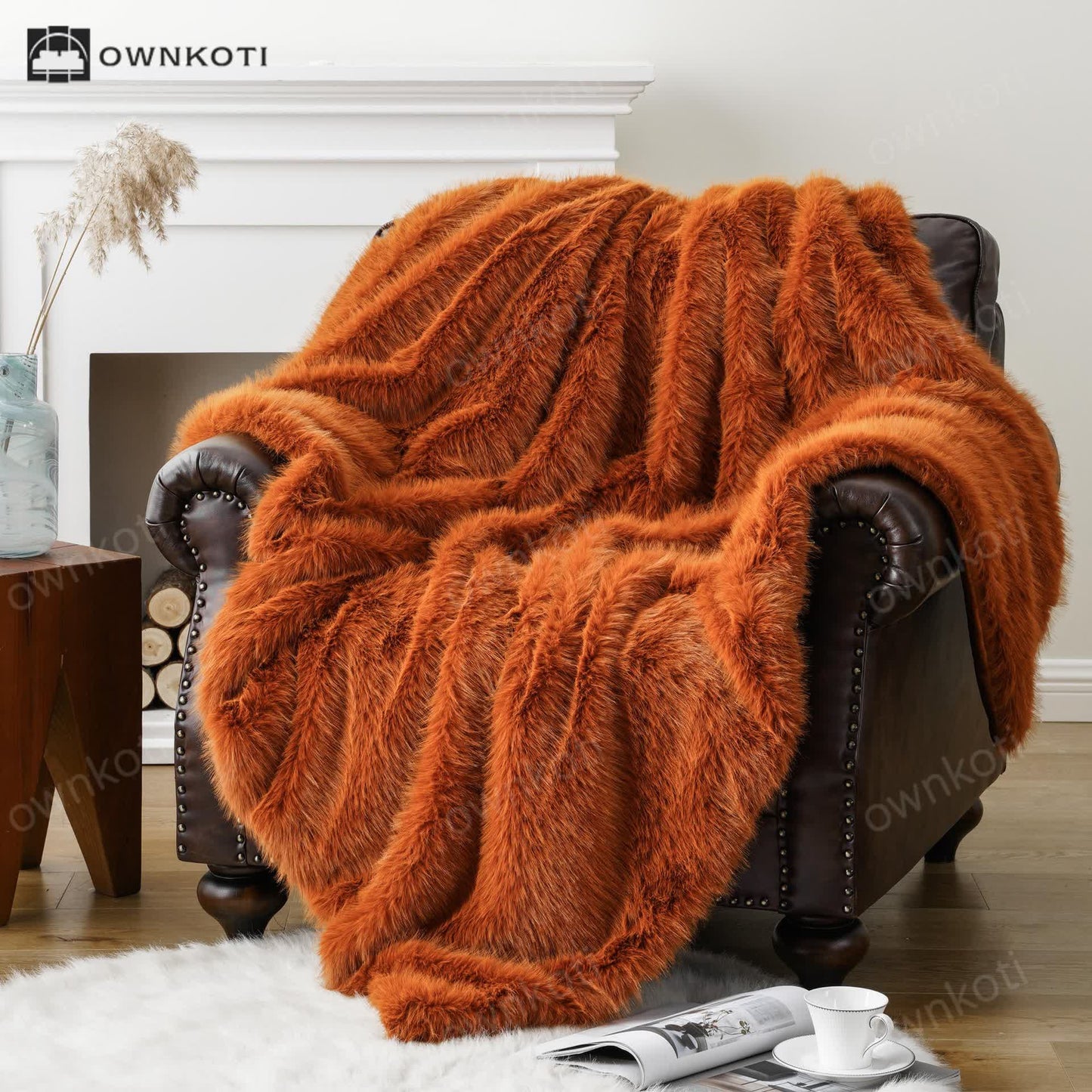 Faux Fur Thick Warm Throw Blanket