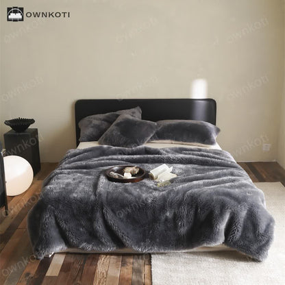 Solid Color Double-sided Fleece Blanket