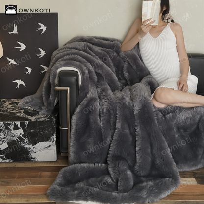 Solid Color Double-sided Fleece Blanket