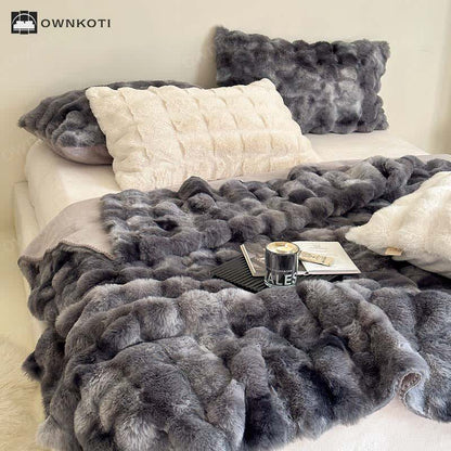 Luxurious Gradient Soft Throw Blanket